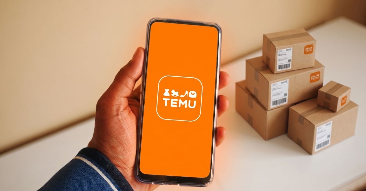 Usuário utilizando a TEMU após ler sobre se a TEMU é confiável